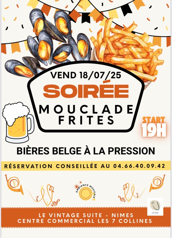 soirée moules frites bières belges 