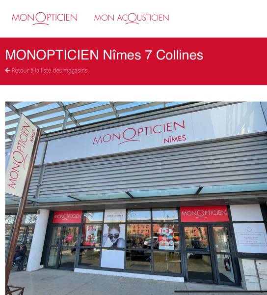 Vente de lunettes et correction optique Nimes proche centre ville MON OPTICIEN